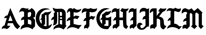 Demon Old English Font UPPERCASE