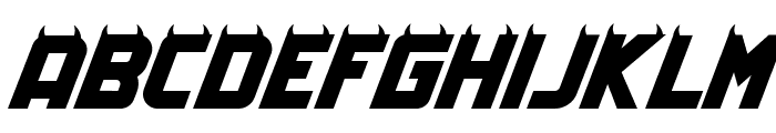Demon Speed Regular Font UPPERCASE