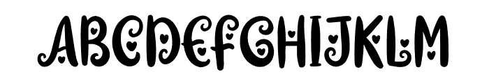 Dephilla Star Font UPPERCASE