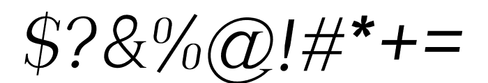 Derious Italic Font OTHER CHARS