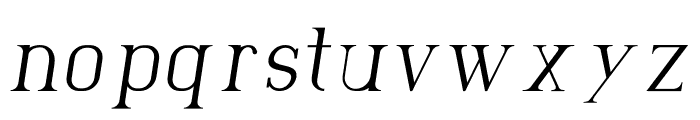 Derious Italic Font LOWERCASE