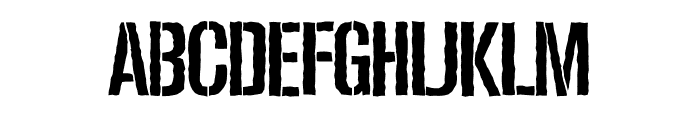 Desert Fatigue Font UPPERCASE