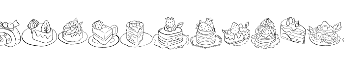 Dessert Cake Font UPPERCASE