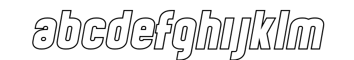 DetroitOutline Italic Font LOWERCASE