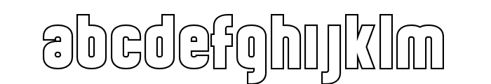 DetroitOutline Regular Font LOWERCASE