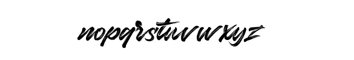 DeviantlyBrush Font LOWERCASE