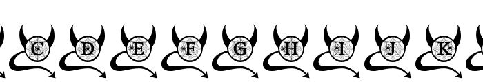 Devil Spider Monogram Font UPPERCASE