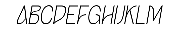 DhPafigo-ExtraLightSlanted Font UPPERCASE