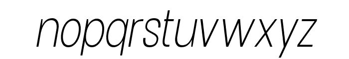 DhPafigo-ExtraLightSlanted Font LOWERCASE
