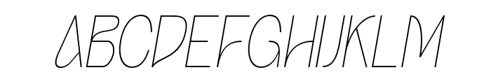 DhPafigo-ThinSlanted Font UPPERCASE