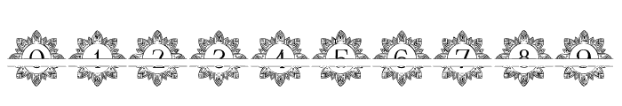 Diamond mandala monogram Split Font OTHER CHARS