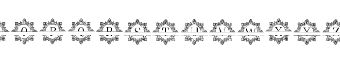 Diamond mandala monogram Split Font UPPERCASE