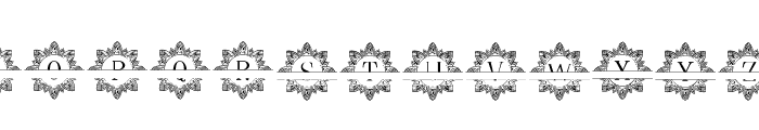 Diamond mandala monogram Split Font LOWERCASE