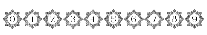 Diamond mandala monogram Font OTHER CHARS