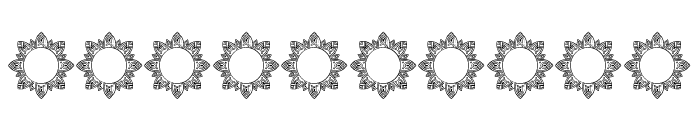 Diamond mandala monogram Font OTHER CHARS