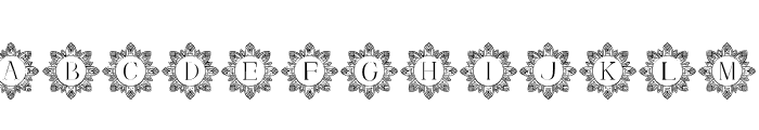 Diamond mandala monogram Font UPPERCASE