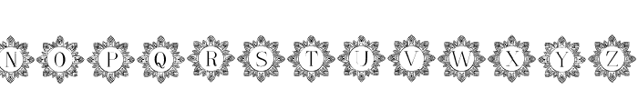 Diamond mandala monogram Font UPPERCASE