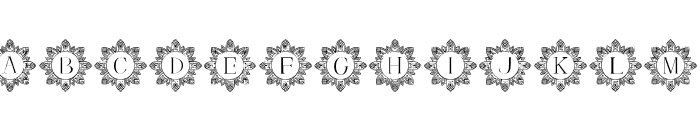 Diamond mandala monogram Font LOWERCASE