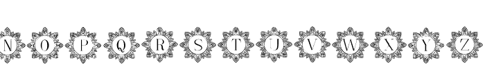 Diamond mandala monogram Font LOWERCASE