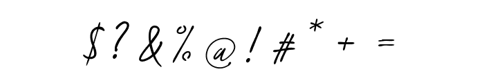 Diandra signature font Regular Font OTHER CHARS