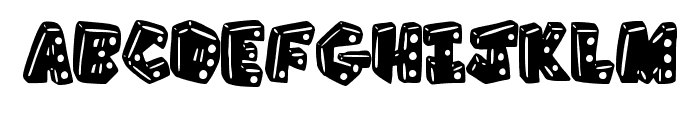 Dice Crazy By Squeeb Cr Regular Font UPPERCASE