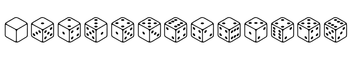 Dice Doodle Font UPPERCASE