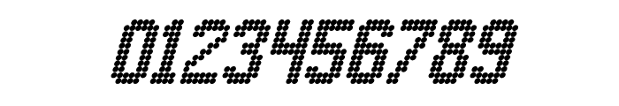 Digital Dot Roadsign Italic Font OTHER CHARS