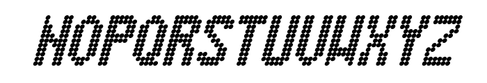 Digital Dot Roadsign Italic Font UPPERCASE