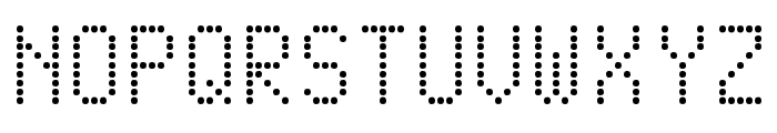 Digital Dotted Font Regular Font LOWERCASE