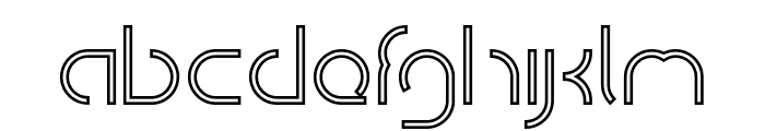 Digital Man-Hollow Font LOWERCASE
