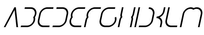 Digital Man Italic Font UPPERCASE