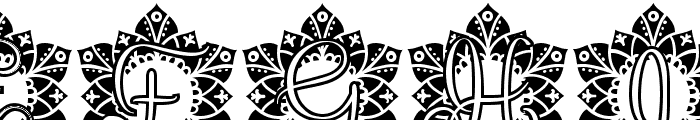 Dignity Mandala Monogram Font LOWERCASE