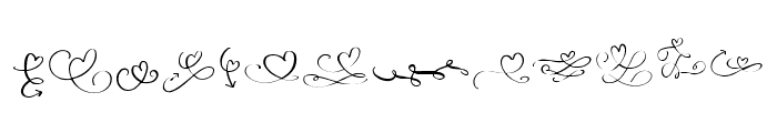 Dingbats Love Swirl Font LOWERCASE
