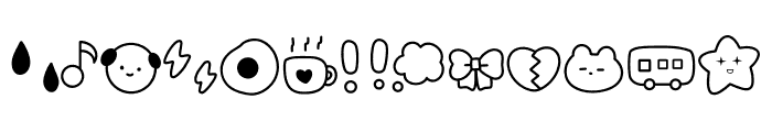 Dingbats cute Font LOWERCASE