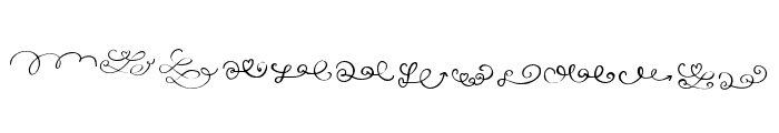 DingbatsLoveSwirlRegular Font UPPERCASE