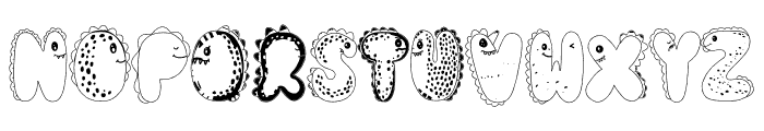 Dino Cute Font UPPERCASE