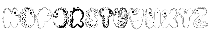Dino Cute Font LOWERCASE