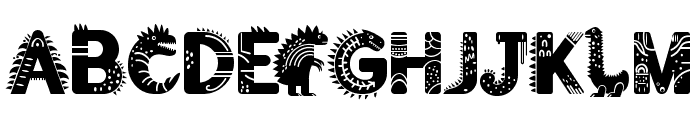 Dino Forest Font UPPERCASE