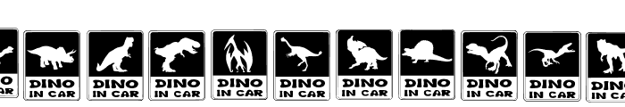 Dino In Car Regular Font UPPERCASE