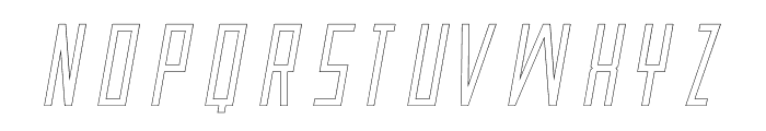 Dino Outline Italic Font UPPERCASE