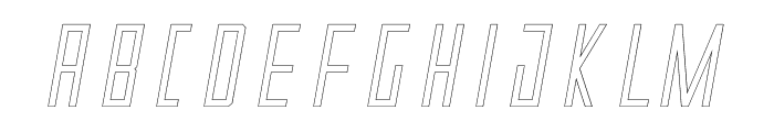 Dino Outline Italic Font LOWERCASE