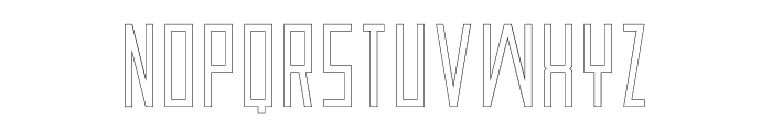 Dino Outline Font LOWERCASE
