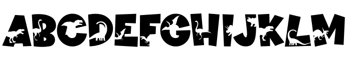 Dino Shadow Font UPPERCASE