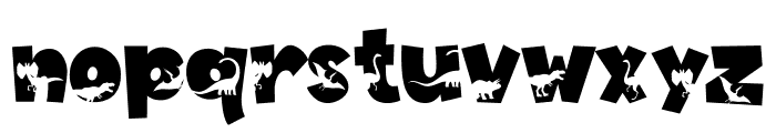 Dino Shadow Font LOWERCASE