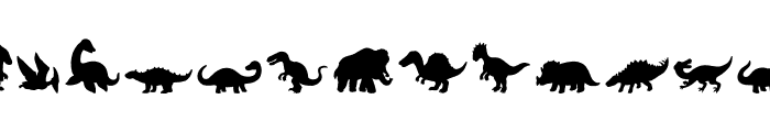 Dino World Silhouette Font UPPERCASE