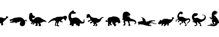 Dino World Silhouette Font LOWERCASE