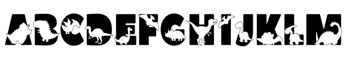 Dinosaur Family Font UPPERCASE