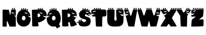 Dinosaur Font Font UPPERCASE