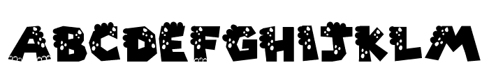 Dinosaur Roar Font Bold Font UPPERCASE