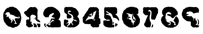 Dinosaur Silhouette Font OTHER CHARS